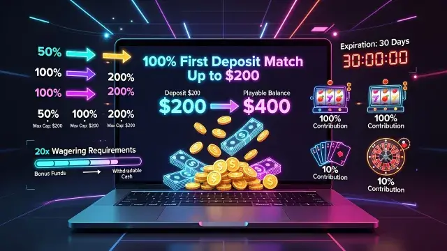 Deposit Match Bonus: First Deposit Match Rules, Matched Deposit Offer Details, Wagering Requirements, and How to Claim